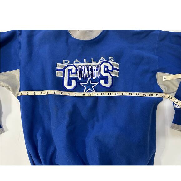 Dallas Cowboys Sweatshirt Vintage Large The Game 1980s Blue Cotton Crewneck - Picture 5 of 9